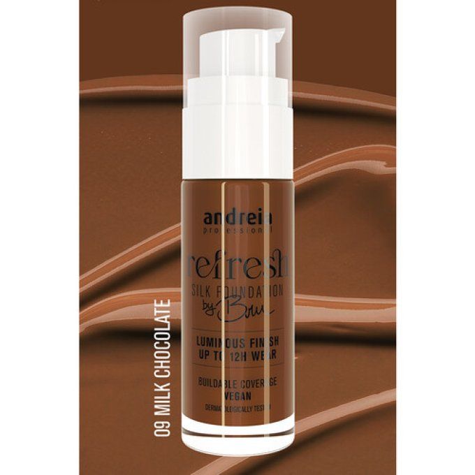  Refresh Silk Foundation by Bru - 09 Milk Chocolate - Andreia
